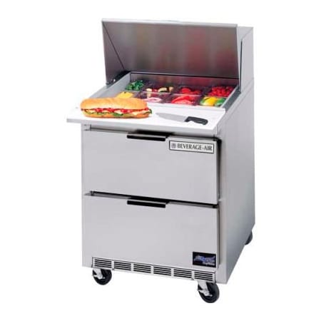 Beverage-Air Food Prep Tables SPED27 Elite Series Mega Top w/ Drawers, 27"W - SPED27HC-12M-B
